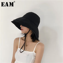 Load image into Gallery viewer, [EAM] 2020 New Spring Summer Round Dome Foldable 5 Colors Temperament Fishermen Hat Women Fashion Tide All-match JR975

