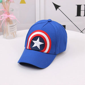 Children Popular America Captain Cap  100% Cotton Baby Boy Hat Cartoon Mickey Hat Snapback Baseball Cap Kids Adjustable Sun Caps