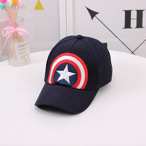 Children Popular America Captain Cap  100% Cotton Baby Boy Hat Cartoon Mickey Hat Snapback Baseball Cap Kids Adjustable Sun Caps