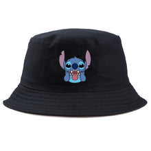Load image into Gallery viewer, Unisex casual Sun hat lilo stitch Bucket Hat men women cute cartoon Bob Hip Hop Caps Summer Panama fold beach hat fisherman hat
