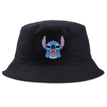 Load image into Gallery viewer, Unisex casual Sun hat lilo stitch Bucket Hat men women cute cartoon Bob Hip Hop Caps Summer Panama fold beach hat fisherman hat
