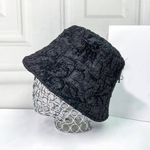 Load image into Gallery viewer, [EAM] Women Balck Pleated Split Joint Fishermen Hat New Round Dome Temperament Fashion Tide All-match Spring Summer 2020 1U788
