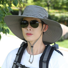 Load image into Gallery viewer, 2020 new outdoor sunscreen anti-ultraviolet quick-drying hat men's fashion mountaineering sun hat big edge fisherman hat
