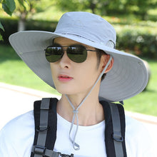 Load image into Gallery viewer, 2020 new outdoor sunscreen anti-ultraviolet quick-drying hat men's fashion mountaineering sun hat big edge fisherman hat
