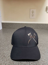 Load image into Gallery viewer, BLACK FIRE DEPARTMENT SHIELD FIREFIGHTER BASEBALL CAP HAT FD AXE
